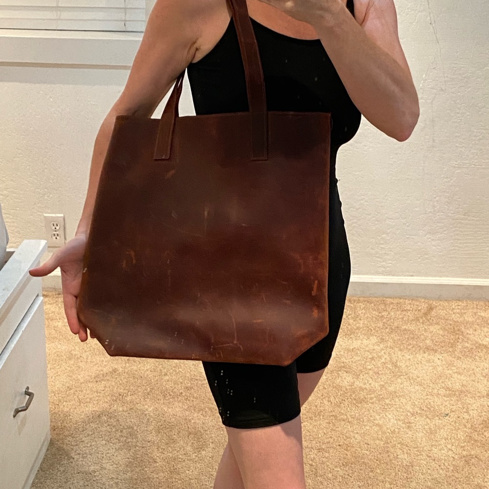 Leather Dark brown Rachel Tote - Picture 4 of 6